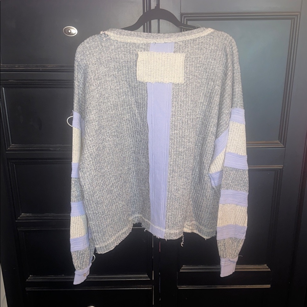 Oli & Hali Gray and Lavender Floral Sweater - Picture 7 of 8